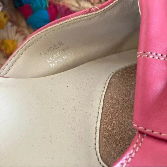 Nicole Y2K contrasting stitching  pink leather barbiecore mules - Picture 6 of 6